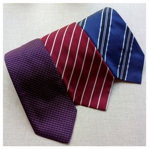 Massimo Dutti Men Lot of 3 Multicolour Silk Ties